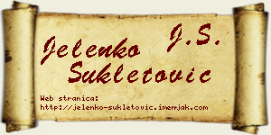 Jelenko Šukletović vizit kartica